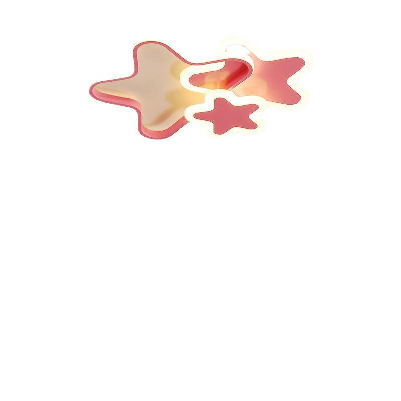 Lámpara de estrella de pentaco de espectro completo lámpara de habitación de chicas lámpara de techo del dormitorio de princesa creativa led lámpara de estrella de habitación de niños