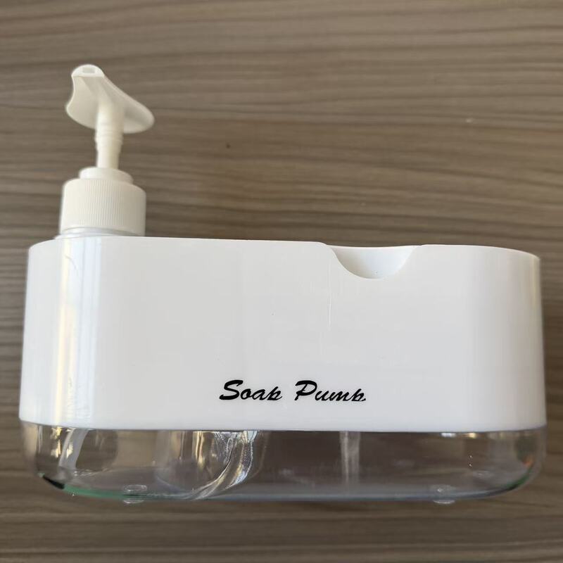 Cross-Border Dishwashing Liquid Dispenser Kitchen Cleaning Pot Brush Automatic Double Liquid Soap Dispenser Scouring Pad Dishwashing Artifact