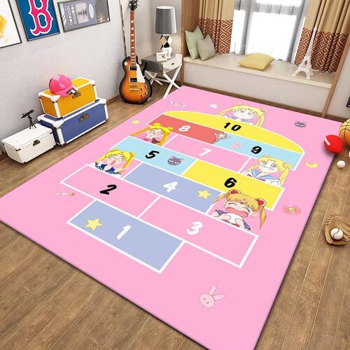 Children's Cartoon Household Hopscotch Floor Mat Kindergarten Early Education Foot Mat Game Living Room Bedroom Full Carpet Wholesale