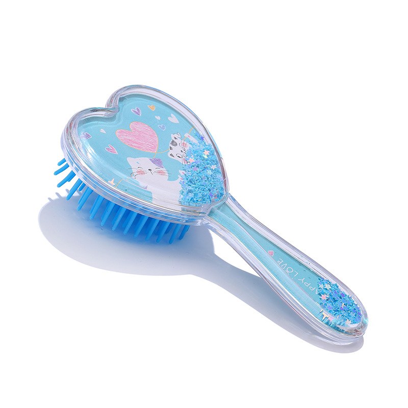 Nuevo amor niños lindo gato de dibujos animados cojín de aire peine macaron color portátil pelo liso pelo airbag peine