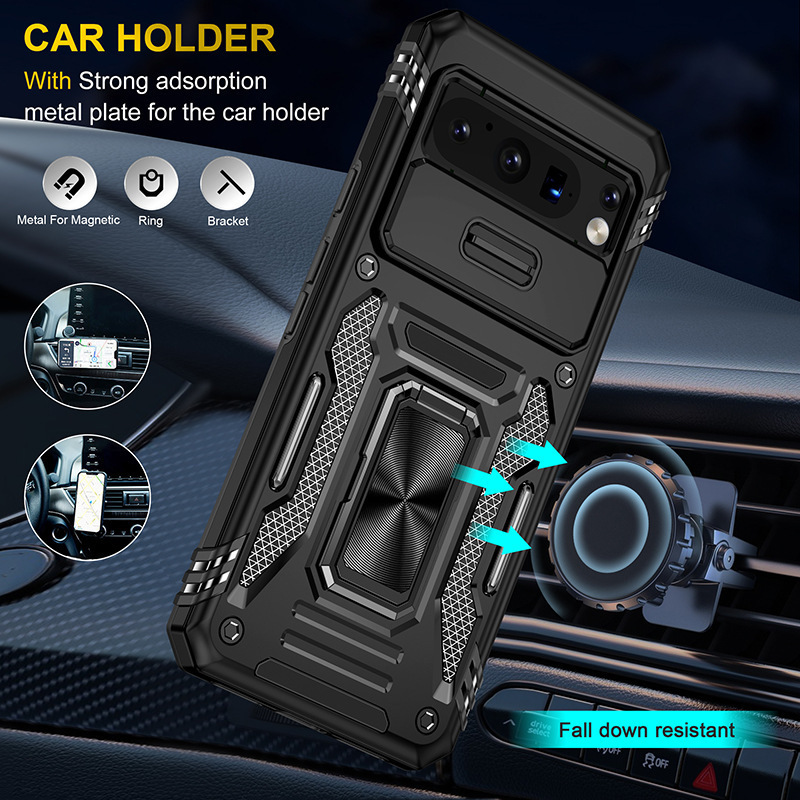 Suitable for Google Pixel 10 Pro Phone Case, Pixel 9A Sliding Window Stand, Pixel 8A Anti-Drop Protective Case