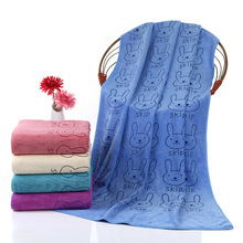 兔头浴巾细纤维吸水卡通印花沙滩巾成人柔软不易掉毛外贸跨境批发