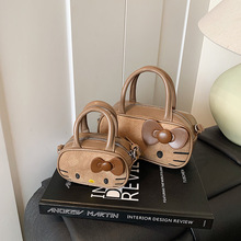 跨境儿童卡通包新款可爱猫咪迷你保龄球包女手拎口红子母斜挎包