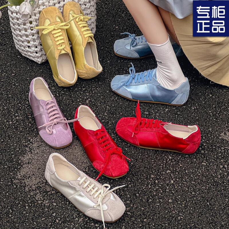 Satin Moral Training Shoes 2025 Spring New Versatile Soft-Soled Bow Ballet Shoes Women's Flats Moral Training Shoes Satin Moral Training Shoes 2025 Spring New Versatile Soft-Soled Bow Ballet Shoes Women's Flats Moral Training Shoes