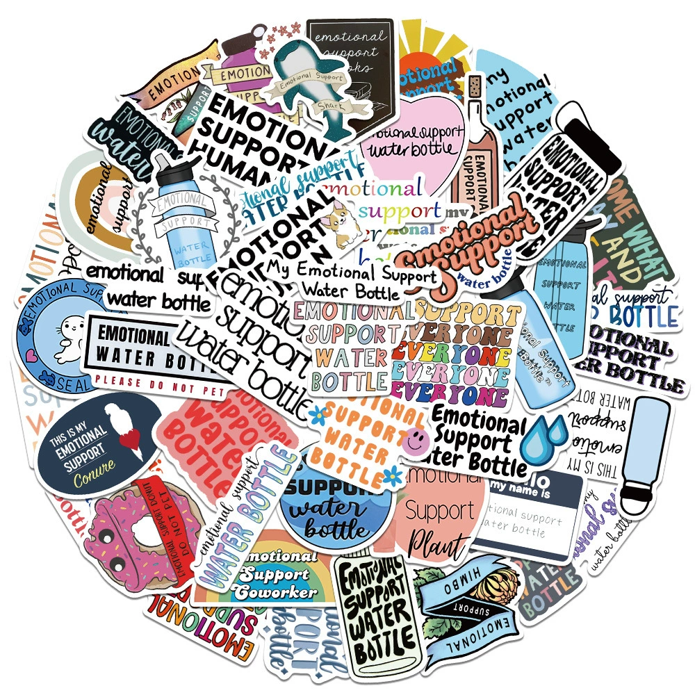 50 штук поддержки эмоций трансграничные наклейки на чашку воды водостойкий съемный багажный шлем СКУТЕР холодильник декоративные наклейки