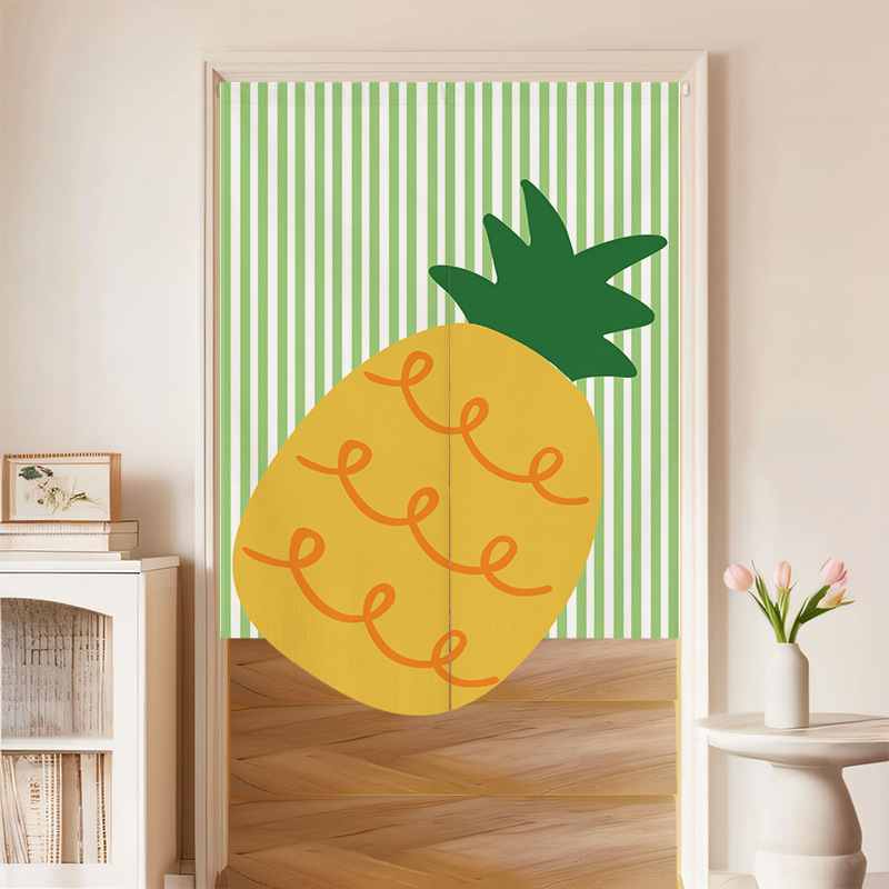 Creative curtain fruit cartoon three-dimensional pattern kindergarten privacy children's room partition curtain half curtain a generation of hair