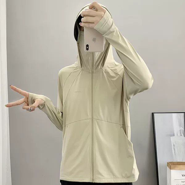 Women's Sun Protection Jacket 2025 Summer New Ultra-thin Breathable Anti-UV Petite UPF50+ Ice Silk Quick-dry Coat