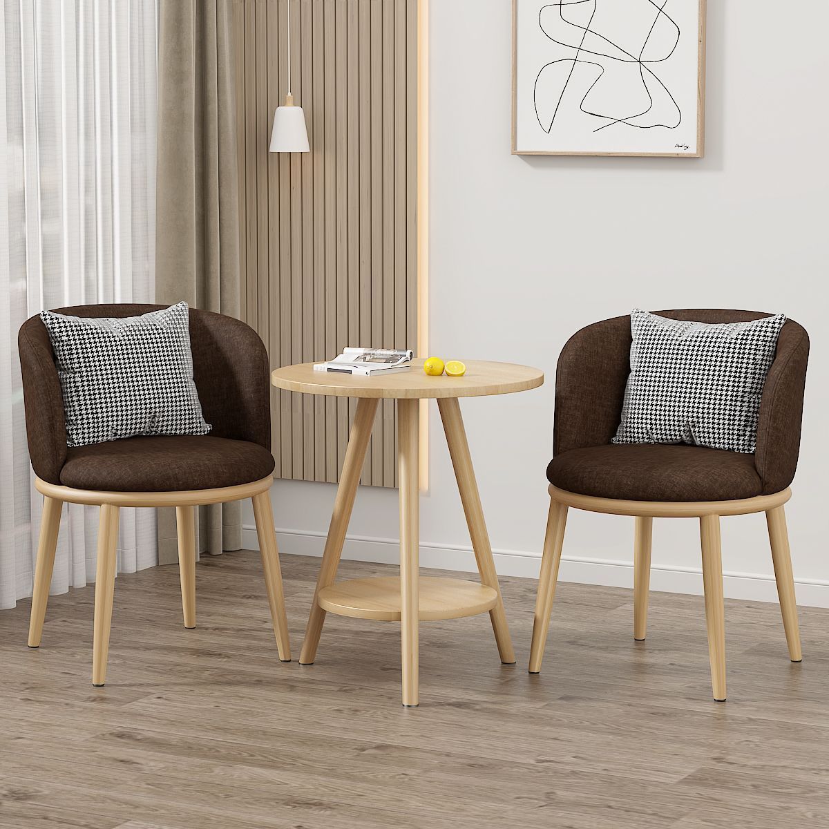 Mesa y silla de ocio balcón sala de estar de lujo ligera mesa y silla combinación de hotel de alojamiento residencial negociación en línea mesa y silla set de tres piezas