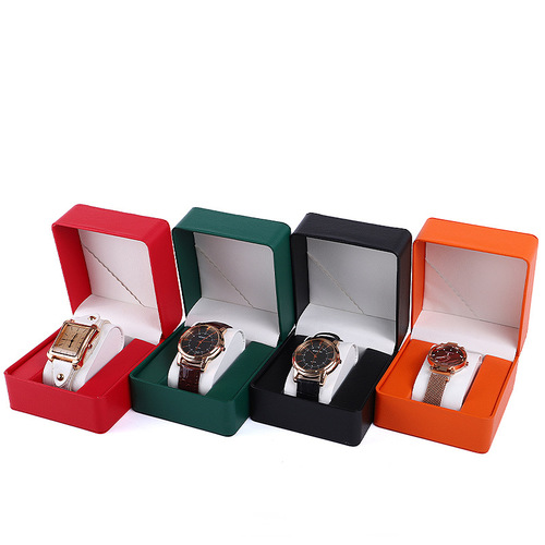 Manufacturer flip cover PU leather watch box watch jewelry storage box watch packaging box watch box wholesale
