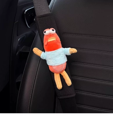 Cute Cartoon Car Seatbelt Seat belt shoulder pad - paralyzed-fish-safety-belt-shoulder-pads