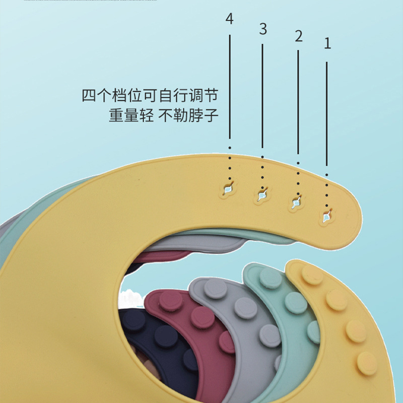 Babero impermeable 3D de silicona para bebé, diseño personalizado, fácil de limpiar, fábrica de suministro directo.