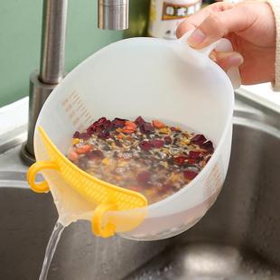 Filter measuring cup food grade plastic egg beating cup with scale egg baking cup with filter kitchen rice washing cup