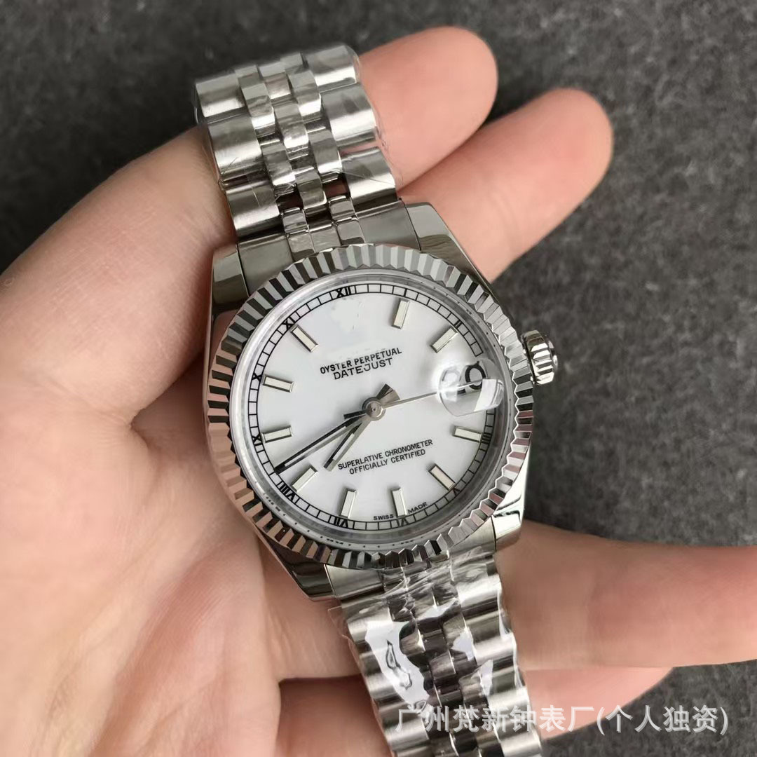 Rolex Datejust 31mm Series Fully Automatic Women's Mechanical Watch Waterproof Luminous Steel Strap Water Ghost Watch Wholesale