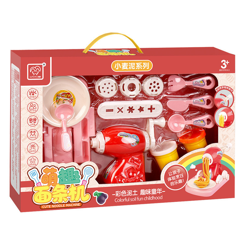 Children's play house color mud noodle machine toy 1618-38 parent-child interactive DIY noodle tableware box