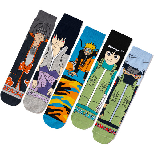 Men's  Four Seasons Animation Factory Socks Wholesale Men's Socks Naruto Female Casual Amazon Ins Foreign Trade Socks