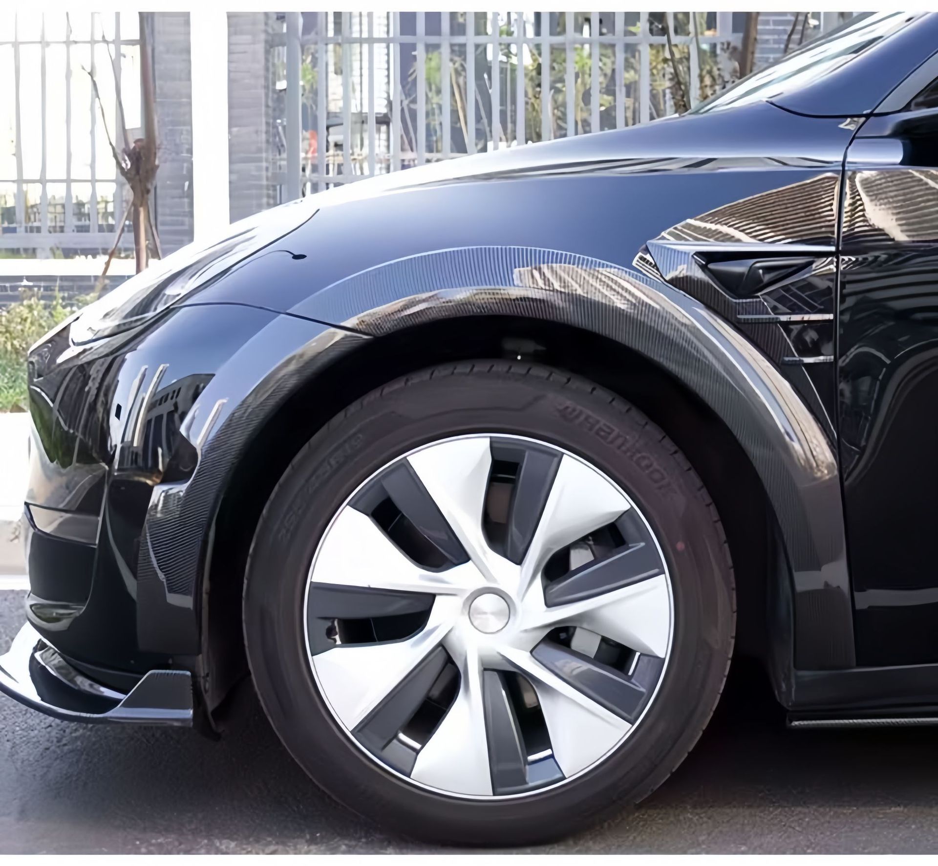 Y wheel eyebrow Fender car exterior decoration modification accessories put your version suitable for Tesla car modification accessories