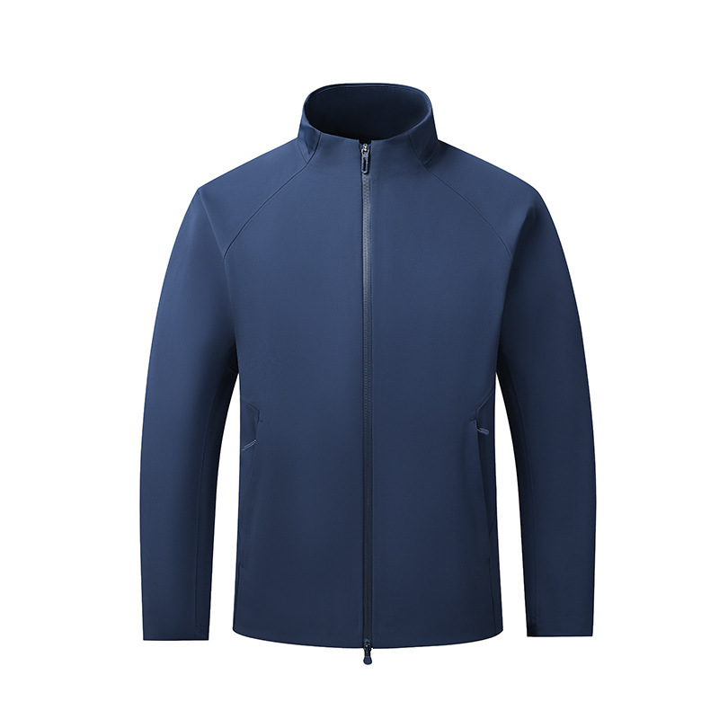 Men's New Stand-Collar Jacket, Spring and Autumn Business Casual Softshell Jacket, Rubberized Thermal Outdoor Sports Jacket Men's New Stand-Collar Jacket, Spring and Autumn Business Casual Softshell Jacket, Rubberized Thermal Outdoor Sports Jacket