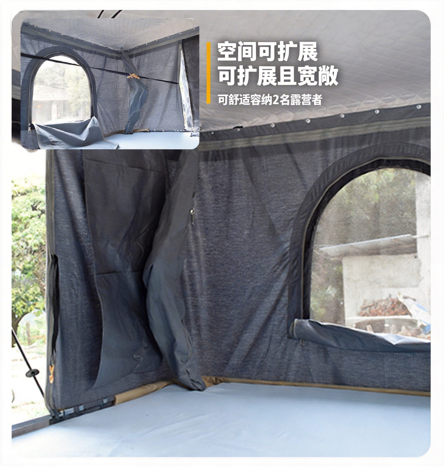 Factory Wholesale Car Tent Hard-Top Double-Person Outdoor Camping Equipment Abs Shell Roof Tent Car Camping
