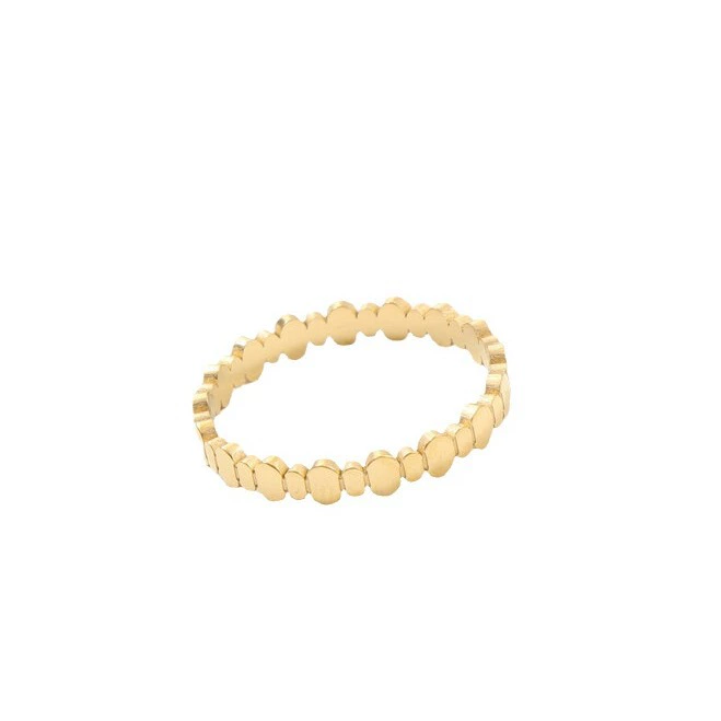Ring stainless steel, 750 sample gold