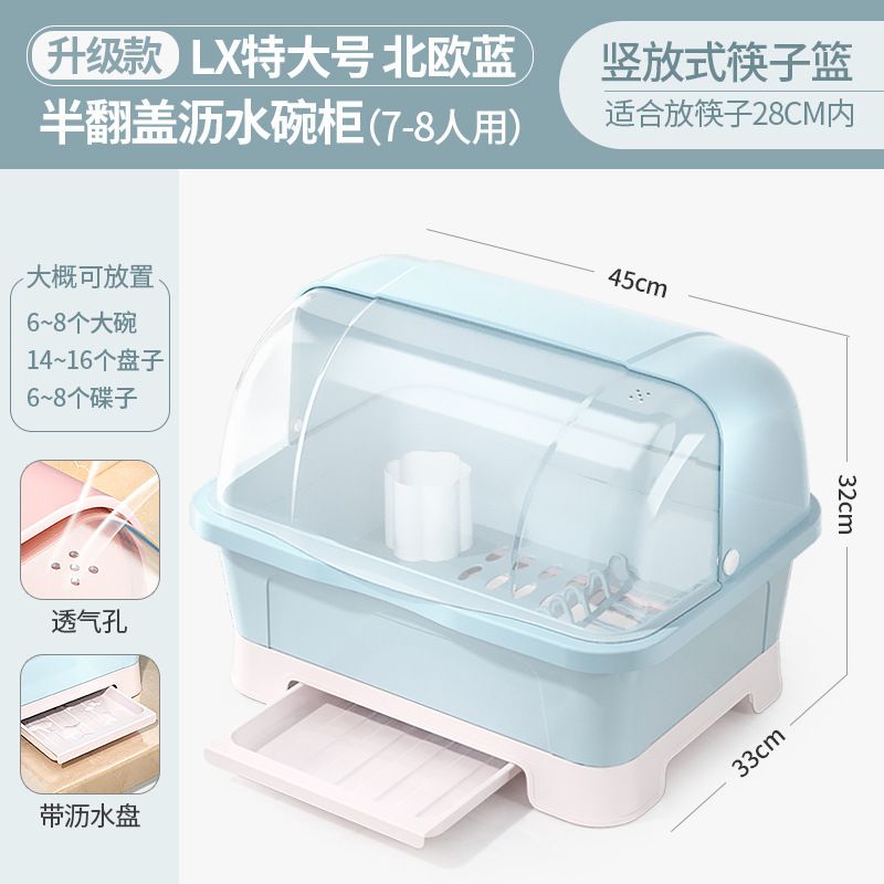 업그레이드된 LX 초대형 노르딕 블루 [배수구 디자인, 하단 물받이]