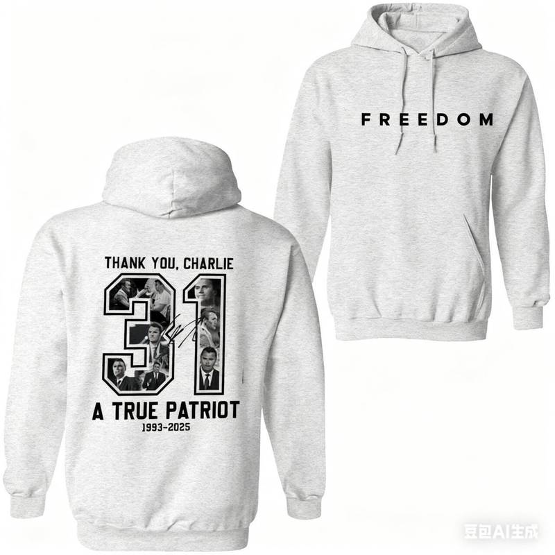 【跨境欧码】Freedom Charlie Kirk 2025 Unisex 2 Sided Hoodie|undefined