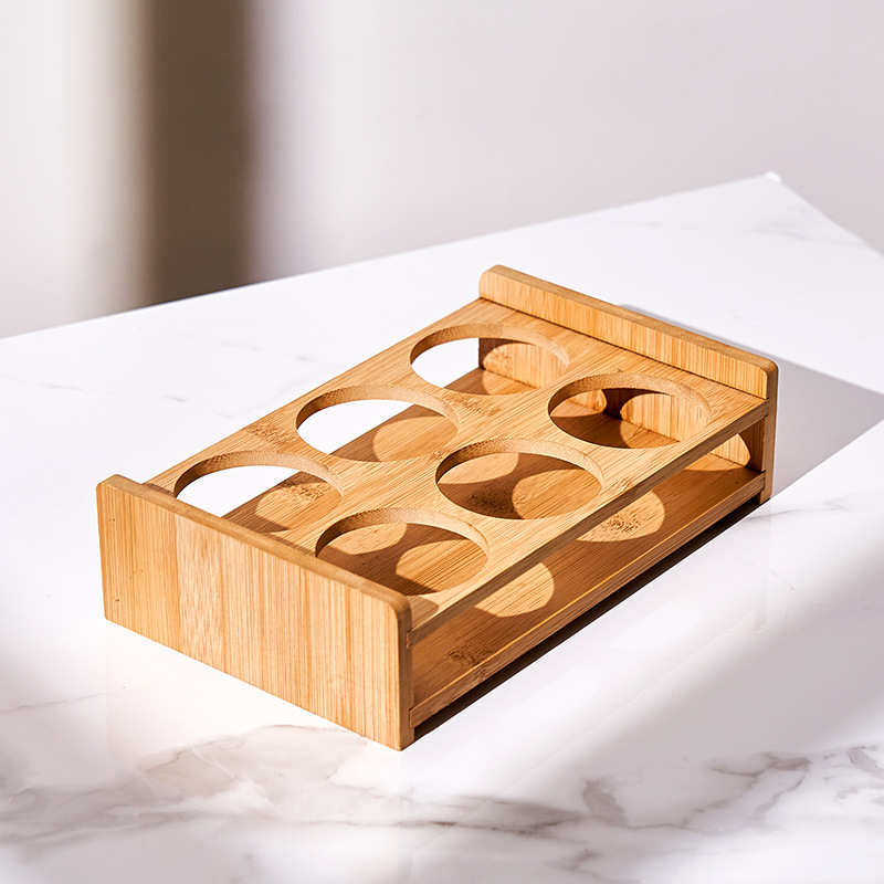 Estante de madera de 6 agujeros