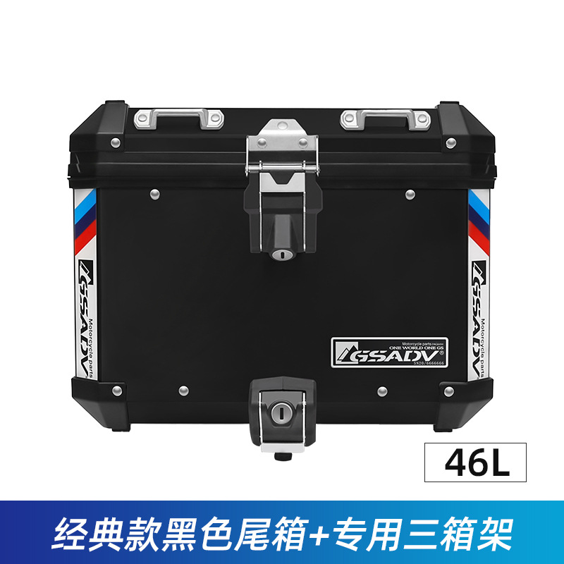 TRK552X 클래식 블랙 테일 박스 3 박스 랙 (테일 박스 46L) 은 사이드 백/라이닝 등받이와 일치 할 수 있습니다.