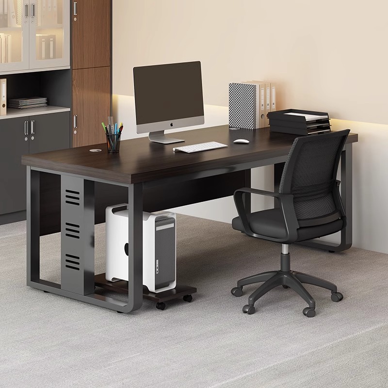 Escritorio de oficina moderno minimalista de dos asientos mesa de oficina y silla combinación escritorio de la computadora del hogar