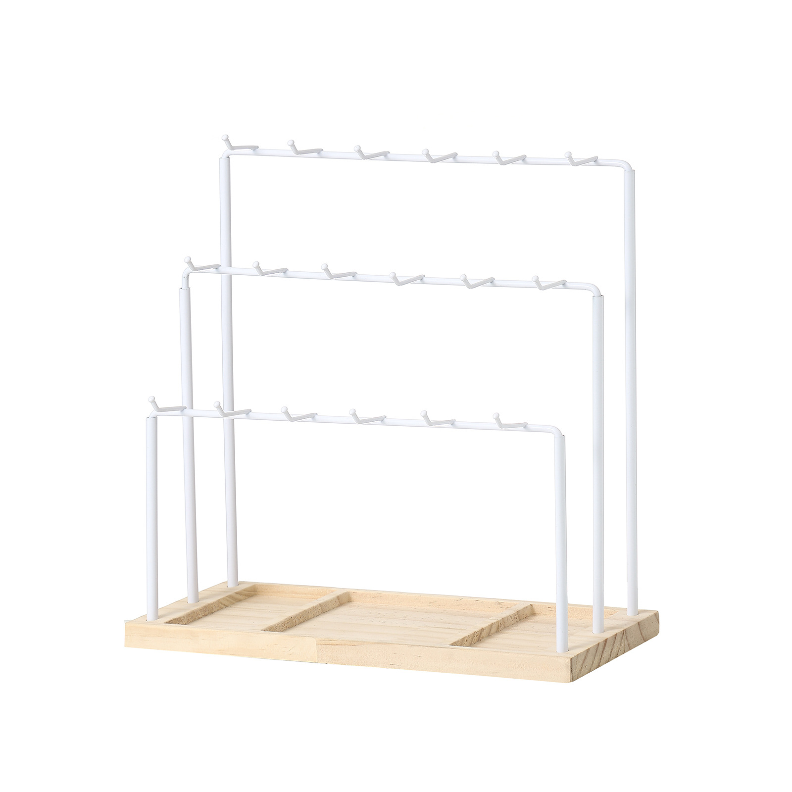 흰색 3겹 후크 로그 베이스