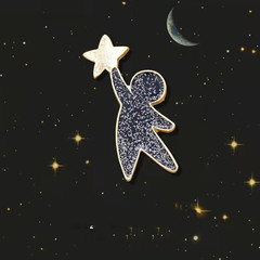 ins trendy dream starry sky star catcher brooch female creative alloy badge decoration exquisite bag T-shirt buckle pin accessories