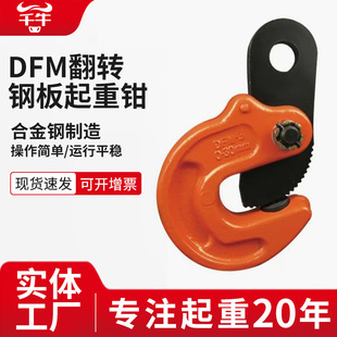 Dfm Mold Forged Flip Pliers Flat Hanging Horizontal Hanging Vertical Hanging 5t Iron Plate Clamp Lifting Hook Alloy Steel Plate Flip Lifting Hanging Pliers