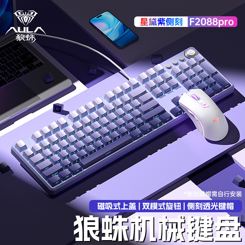 タランチュラの機械のキーボードの側はグラデーションのボタンを刻んでゲームの事務のデスクトップのノートの卸売りを競争します。|undefined