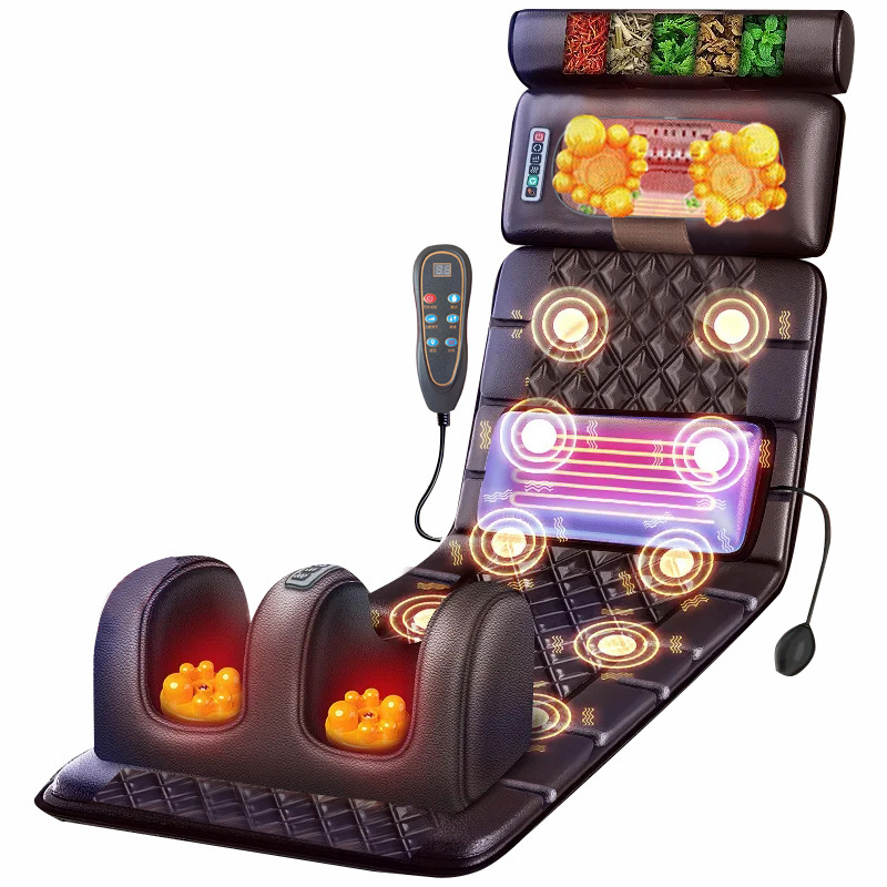 輸出越境マッサージマットレス全身多機能首腰振動揉み家庭用知能加熱マッサージクッション椅子|undefined
