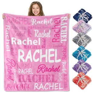 Personalized blanket, with name flannel blanket, children's Christmas blanket Amazon cross-border foreign trade wholesale
