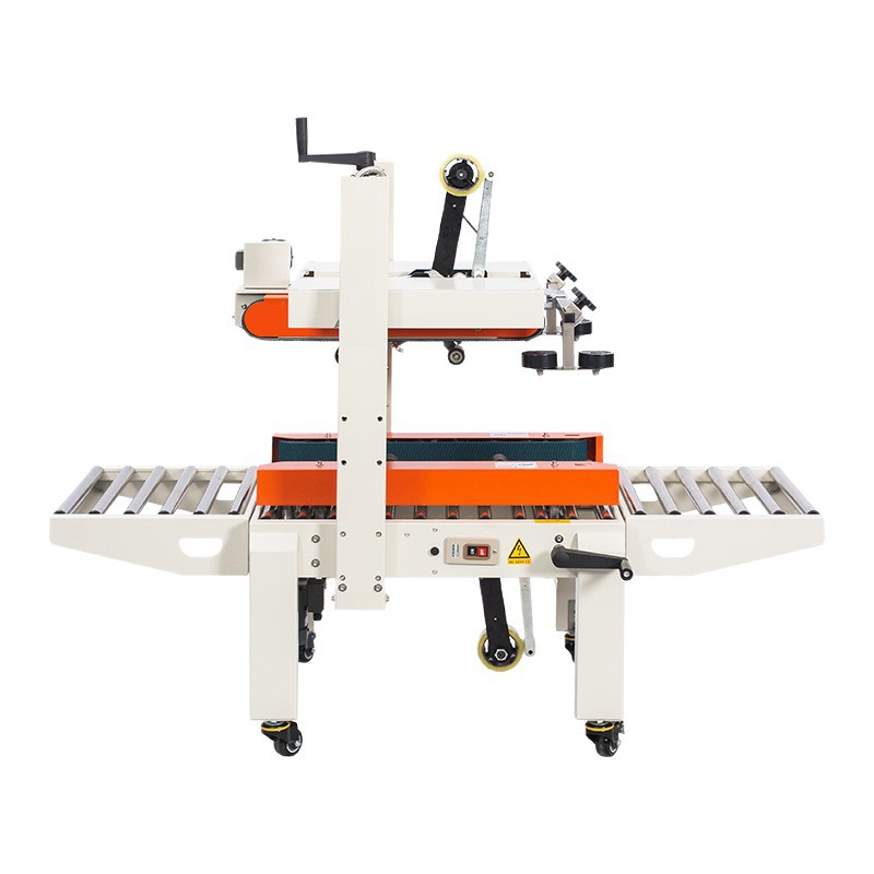 Dingye DFXC6050A máquina de sellado de cinta adhesiva de accionamiento superior izquierda y derecha, máquina de sellado de cartón especial para cajas pesadas anchas y empacadoras image 6
