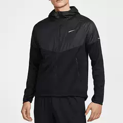 Sports Windbreaker Jacket Men's Quick-Drying Reflective Woven and Knitted Jacket Fitness Sports Running Windproof