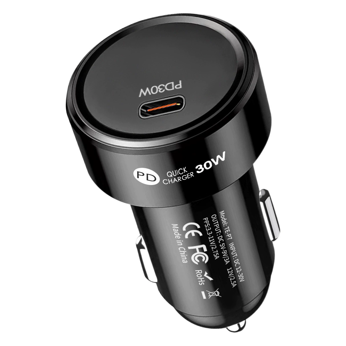 Автомобильное зарядное устройство для Apple 15, 30 Вт, супербыстрая зарядка, адаптер для быстрой зарядки в автомобиле, автомобильное зарядное устройство PD30W