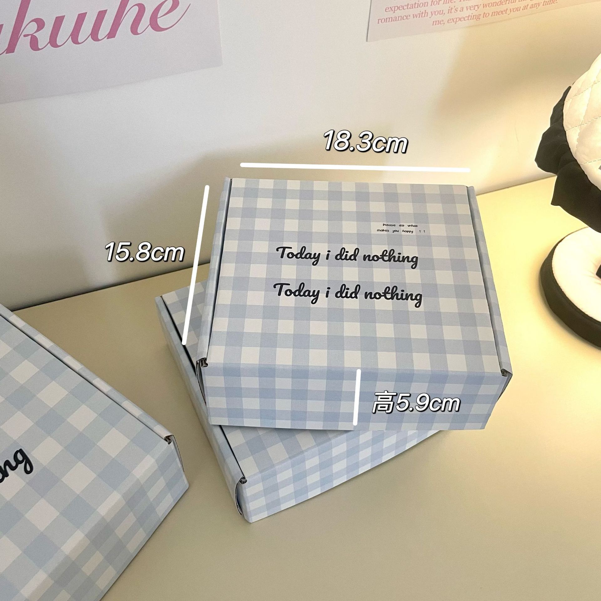 Ins de alto valor caja de avión Rosa embalaje tarjeta pequeña joyería desgaste blanco caja de avión caja de regalo al por mayor