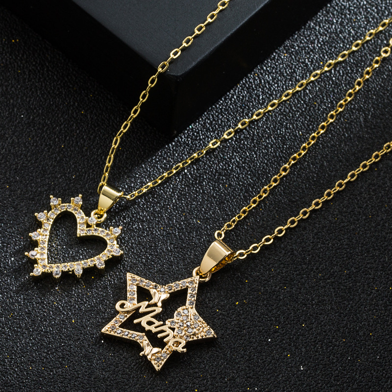 Collier Avec Pendentif Papillon Pentagramme Micro Incrusté Pour La Fête Des Mères display picture 2