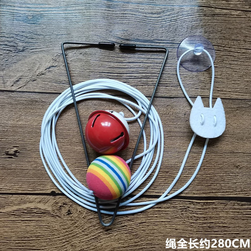 Self-haunting door hanging little mouse elastic bouncing funny cat stick clip door hanging cat relief toy