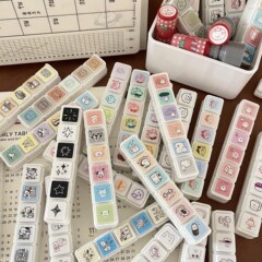 Youjian 日本のかわいいハンドブック 6 パートライフ記録シール高価値スケジュールブックハンドブックシール