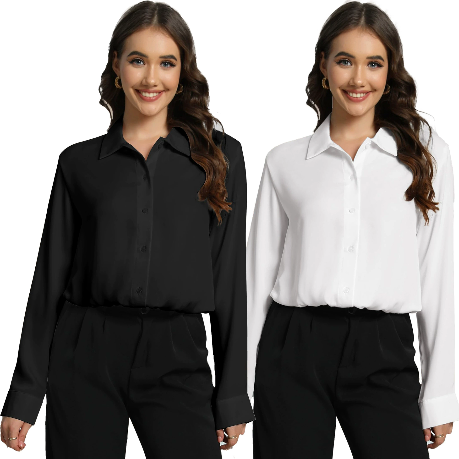 Популярное боди Amazon с длинными рукавами на пуговицах, европейская и американская трансграничная женская новая цельная рубашка и колготки, горячая распродажа внешней торговли