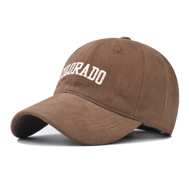 2023 transfronteriza nuevo COLORADO algodón bordado gorra de béisbol al aire libre cálido todo partido pico tapa al por mayor