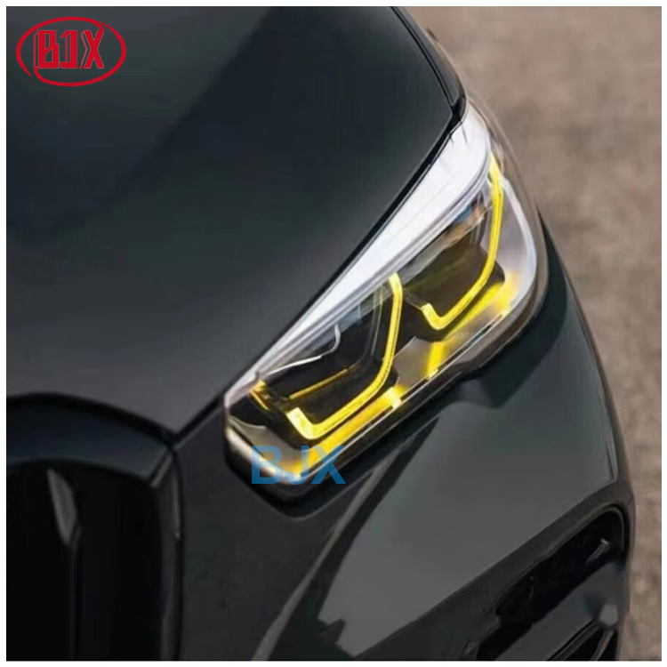 (2개) BMW X5 X6 G05 G06 레이저 헤드 라이트 레몬 옐로우 칩 골든 아이 2019-2023 에 적합