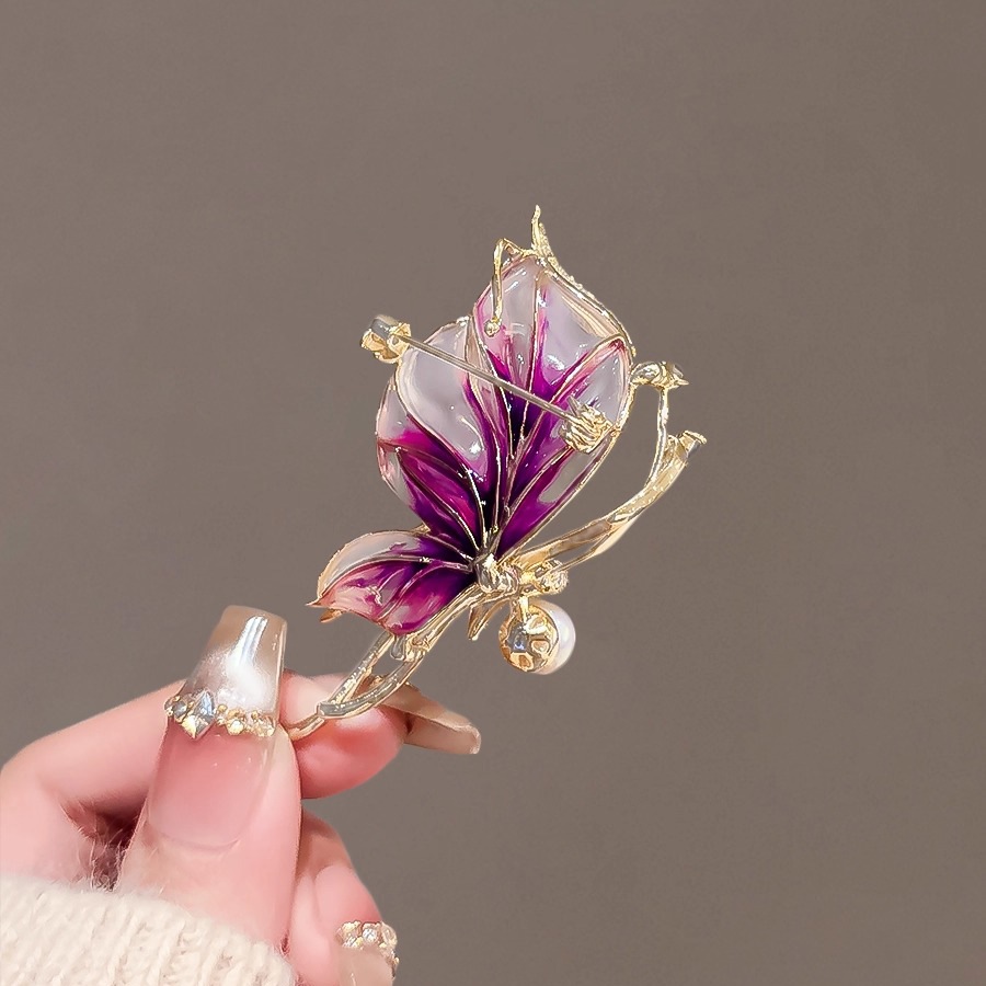 Vintage Schmetterlingsbrosche Emaille Luxus Mode Anstecknadel_voghion.com