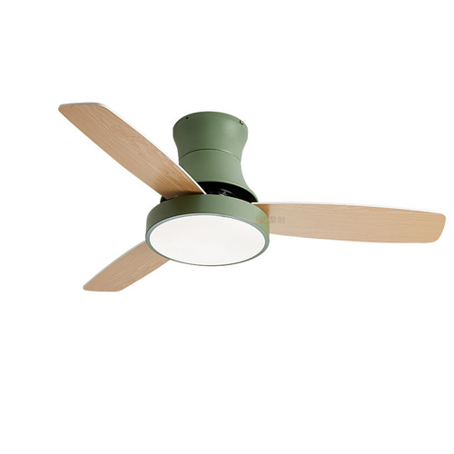 Modern wooden leaf ceiling fan light, simple ceiling fan light for dining room, bedroom and living room, smart voice ceiling fan light