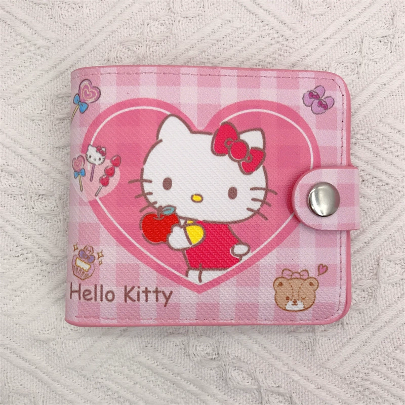 Polyurethane short wallet, card holder, with buttons