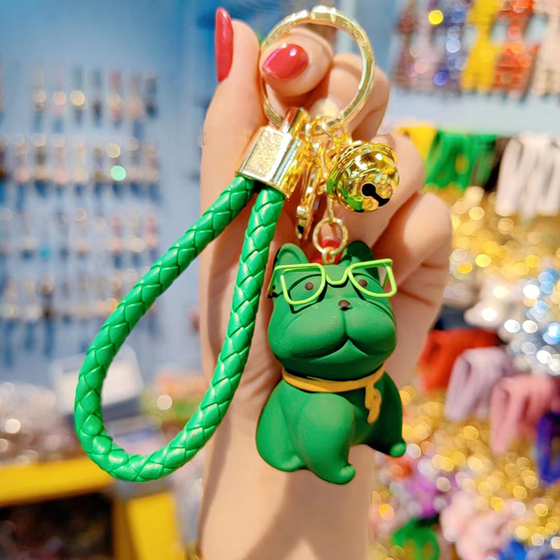 Llavero de oso de resina con colgante de muñeca de dibujos animados, cadena para teléfono móvil para mujer, llavero, colgante decorativo para bolso.