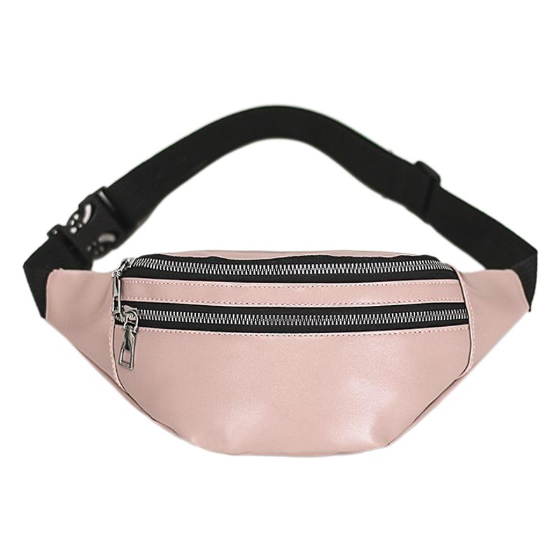 Men's and Women's Waist Bag Laser Sports Running Shoulder Bag Chest Bag Cross-Body Pu Outdoor Mobile Phone Coin Purse Portable Bag