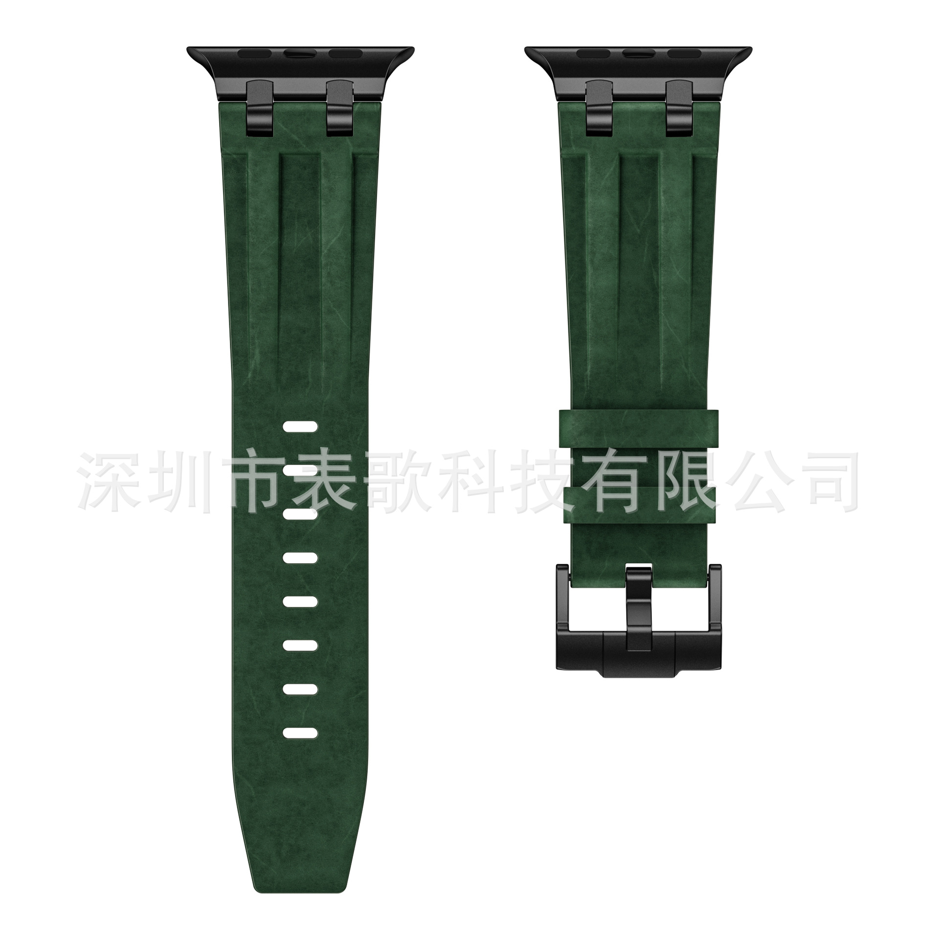 Dark green crazy horse + black buckle